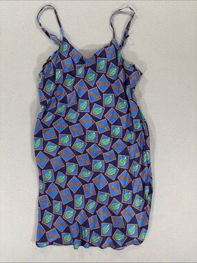 Vintage Jacksonville Gators Patterned SILK Slip Dress chemise slip S c.1997